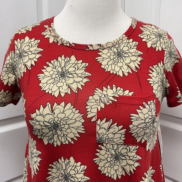 LuLaRoe New XXS Red Floral Carly Dress NWT - Picture 3 of 9